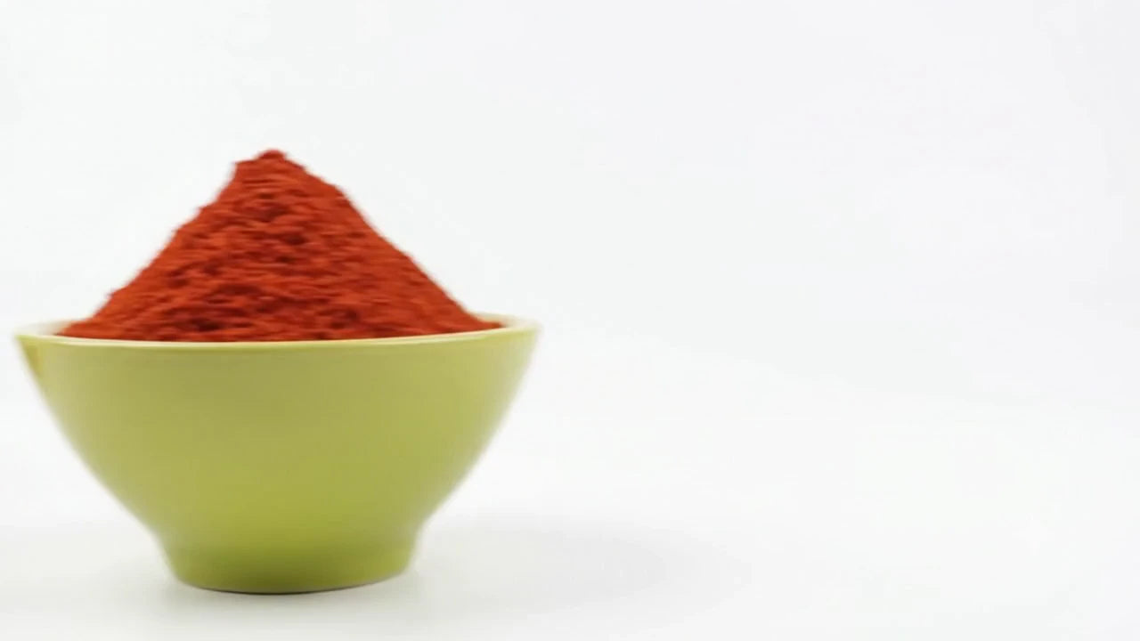 Bowls of vivid powdered spices